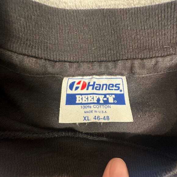 Vintage 80’s Black Cape Cod Artistic Print Single Stitch Graphic T-shirt XL - Picture 3 of 6